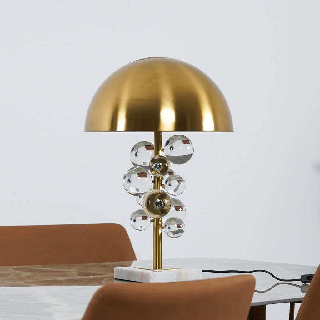 The Globe Radiance Retro Marble Glass Table Lamp
