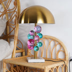The Globe Radiance Retro Marble Glass Table Lamp