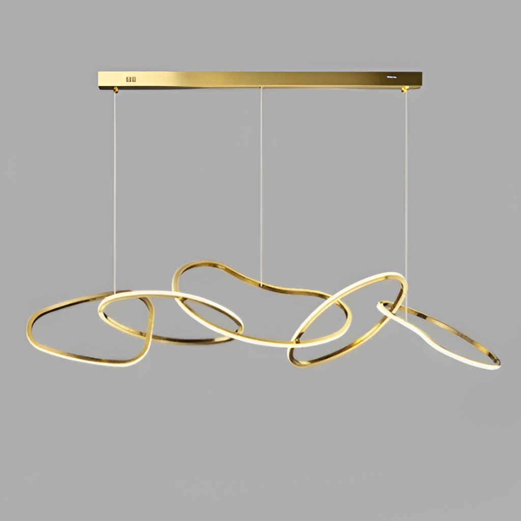 Nordic Stainless Steel Round Toroidal LED Chandelier