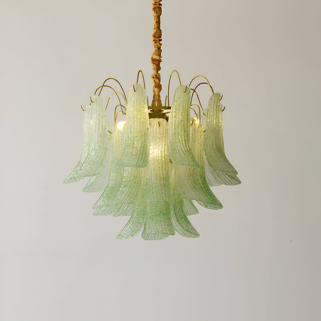 Retro Mazzega Murano Colorful Glass Chandelier