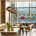 Thai Bamboo Shell Pendant Light