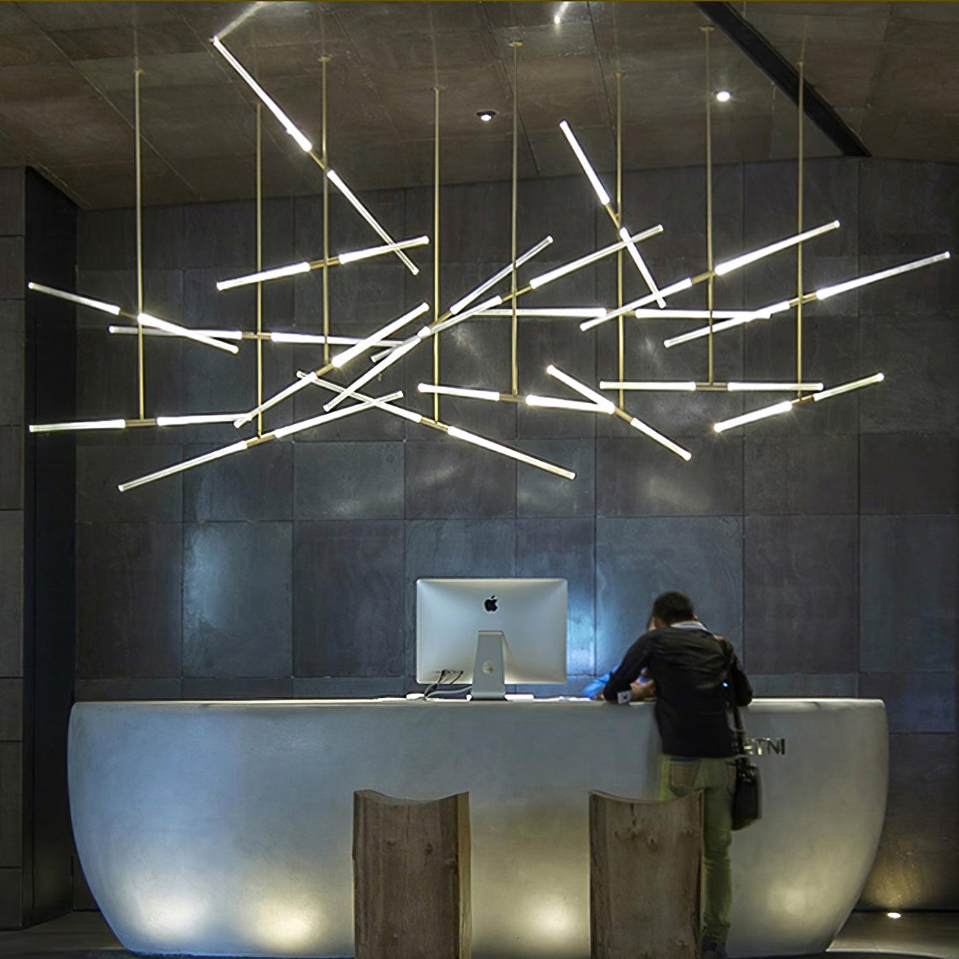 Hash Asymmetric Modern Metal Minimalist Chandelier