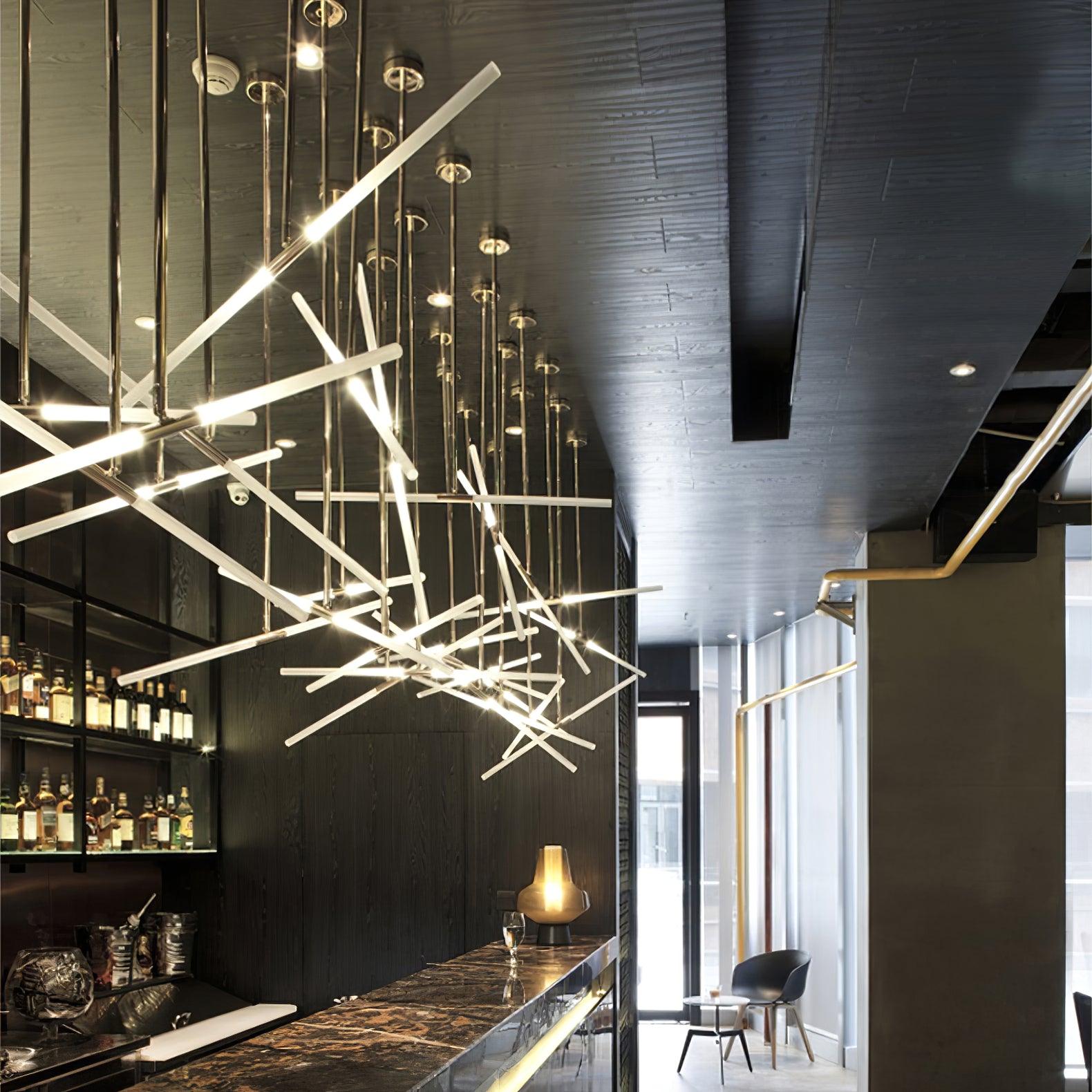 Hash Asymmetric Modern Metal Minimalist Chandelier