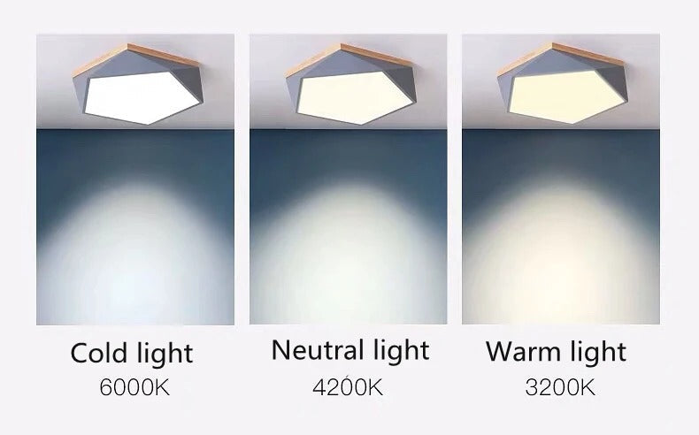Macaron Pentagonal LED Ceiling Light