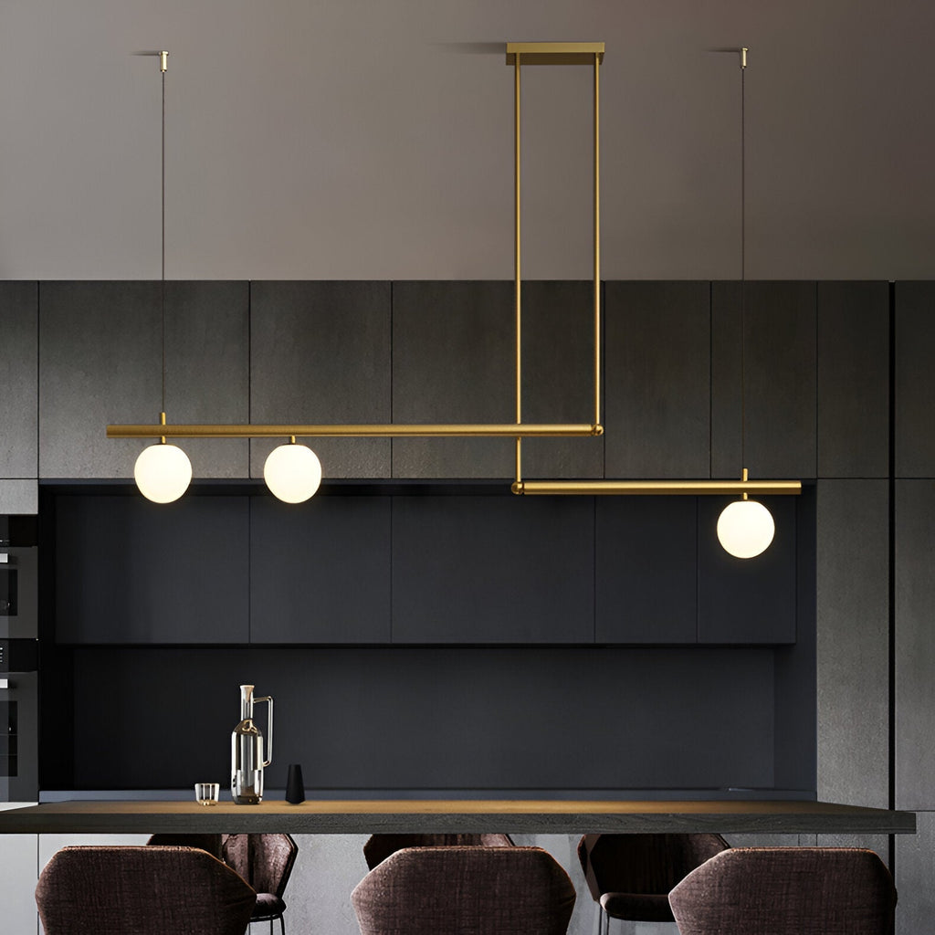 Nordic Glass Linear Luxury Pendant Light