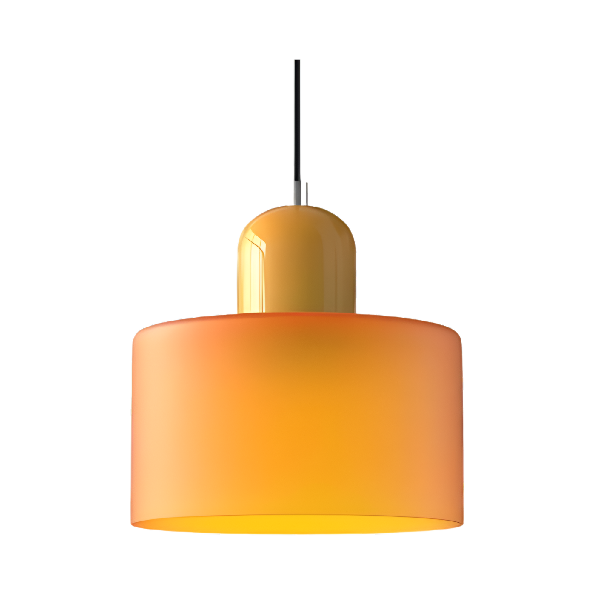 Nordic Iron Body Two-Tone Glass Pendant Light