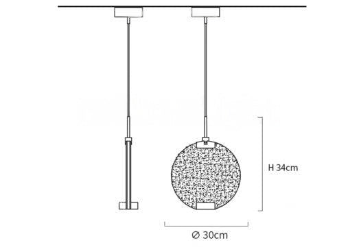 Brass frame Horo Pendant Light