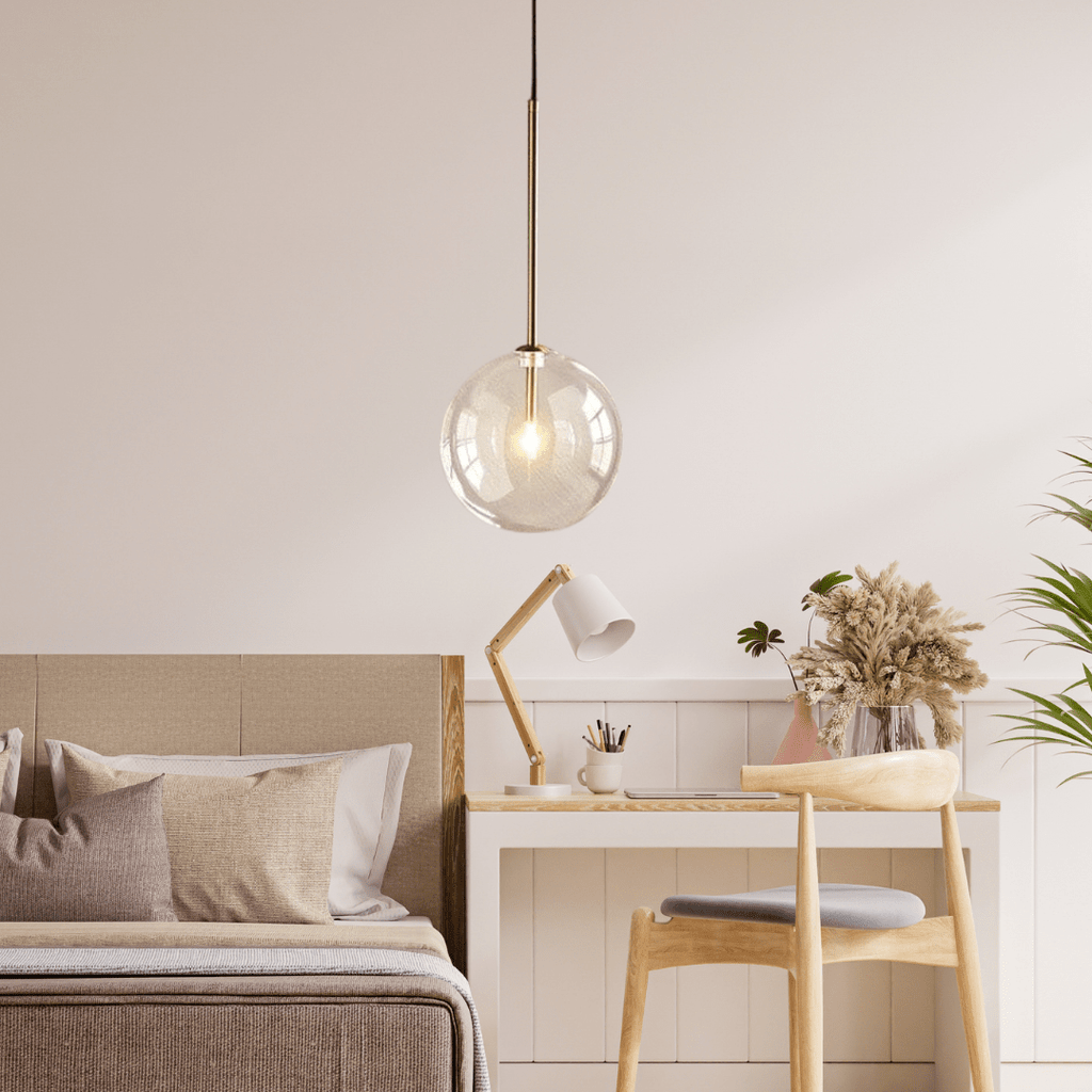 Scandinavian Glass Ball Pendant Light