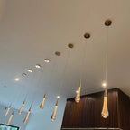 Round Droplet Panel Wiltshire Crystal Pendant Light