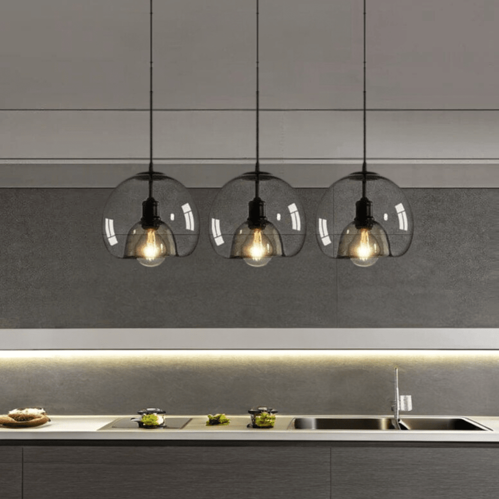 Nordic Minimalist Glass Stone LED Pendant Light