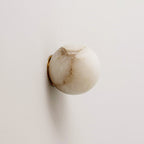 Alabaster Elegance Japandi Mini Orb Wall Lamp