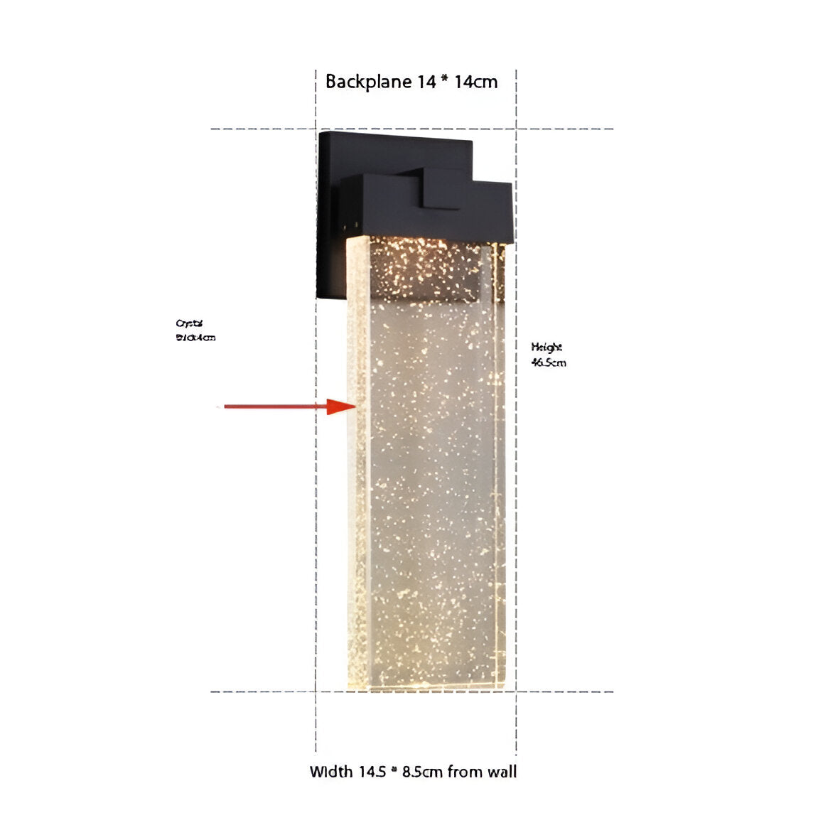 Crystal Bubble IP65 Waterproof Outdoor Wall Light