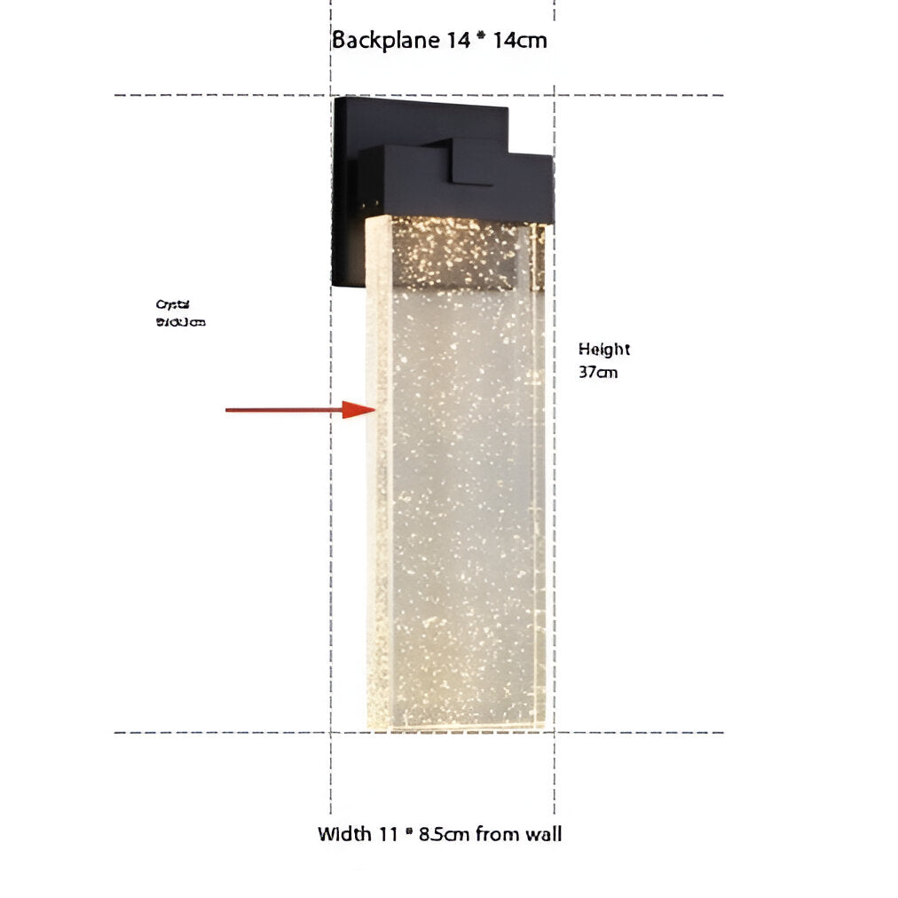 Crystal Bubble IP65 Waterproof Outdoor Wall Light