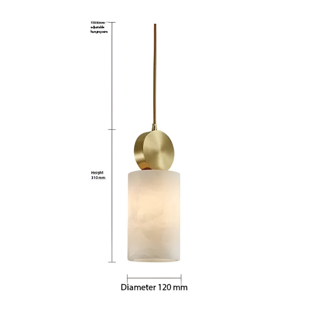 Nordic Marble Etruscan Alabaster Pendant Light