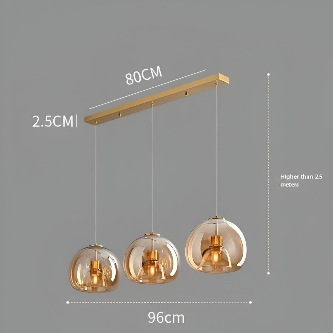 Nordic Minimalist Glass Stone LED Pendant Light