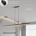 Minimalist Acrylic U-Shaped Linear LED Pendant Light