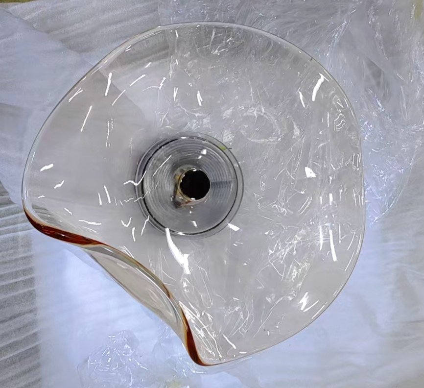 Nordic Curved Glass Japandi Style Glass LED Wall Light