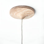 Japandi Totora Rope Wrapped Oak Pendant Light