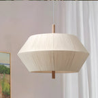 Japandi Totora Rope Wrapped Oak Pendant Light