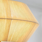 Japandi Totora Rope Wrapped Oak Pendant Light