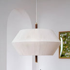 Japandi Totora Rope Wrapped Oak Pendant Light