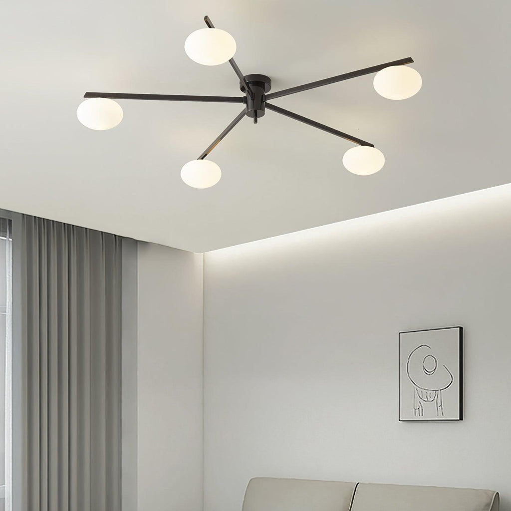 Lambda Minimalist Nordic Glass Ceiling Light
