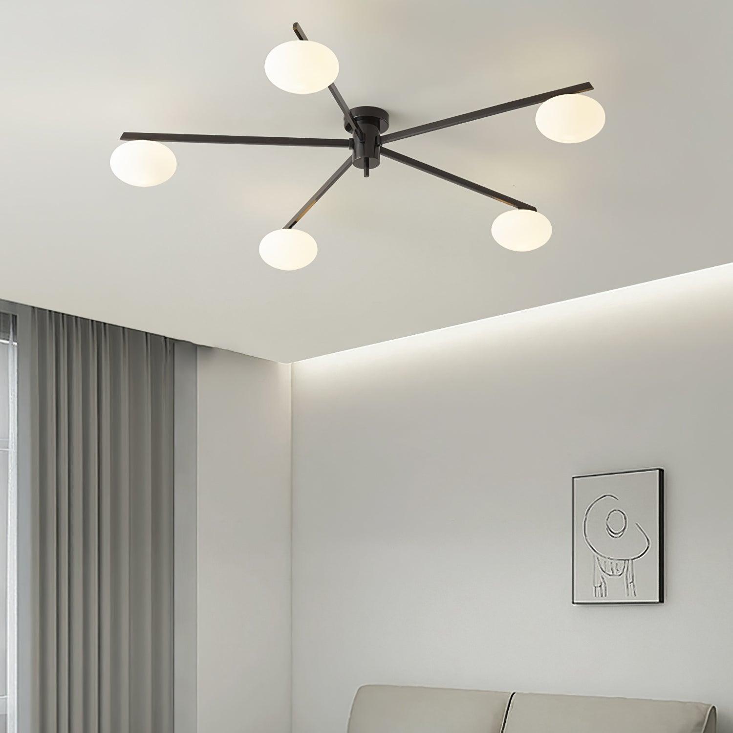 Lambda Minimalist Nordic Glass Ceiling Light