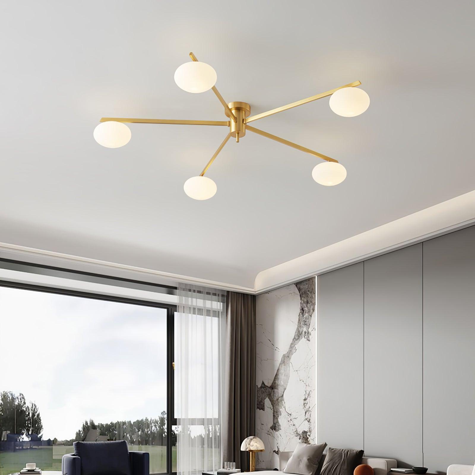 Lambda Minimalist Nordic Glass Ceiling Light