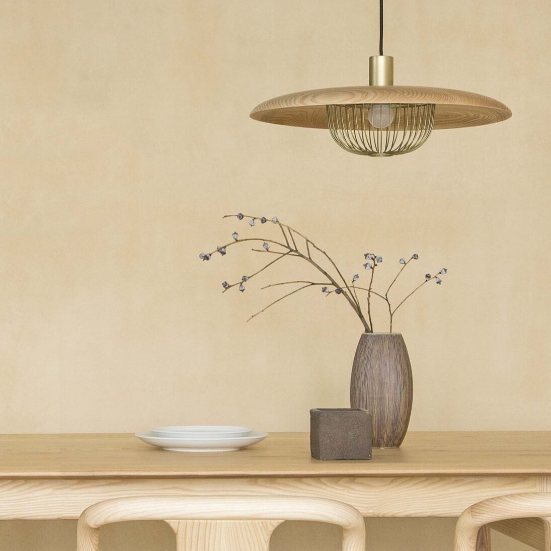 Wooden Metal Nordic Kasa Pendant Light