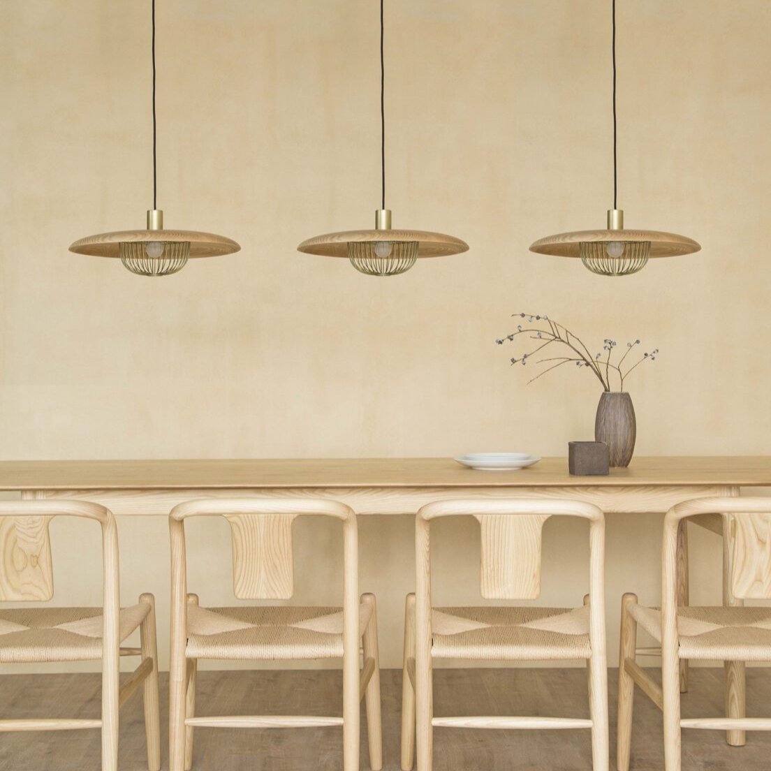 Wooden Metal Nordic Kasa Pendant Light