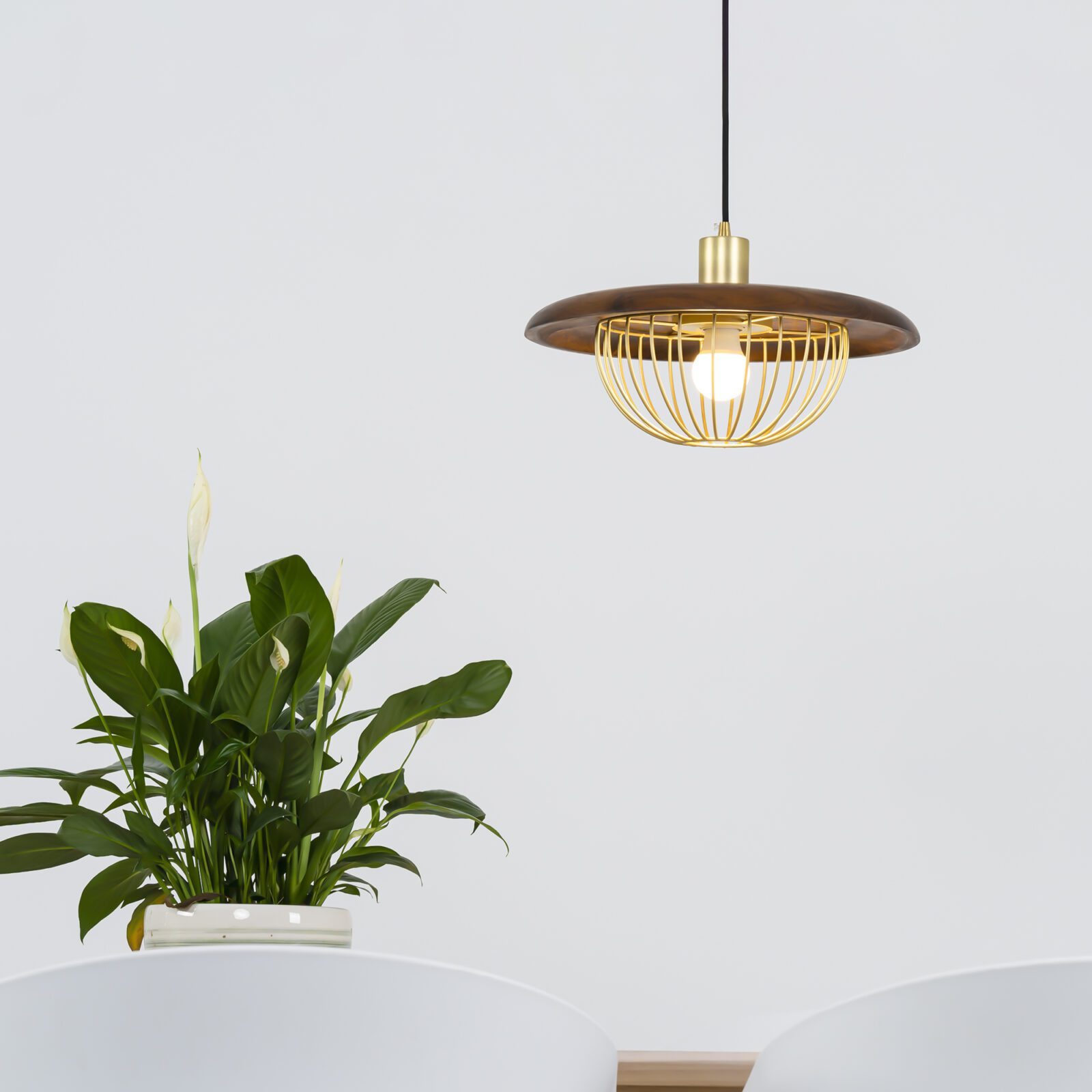 Wooden Metal Nordic Kasa Pendant Light