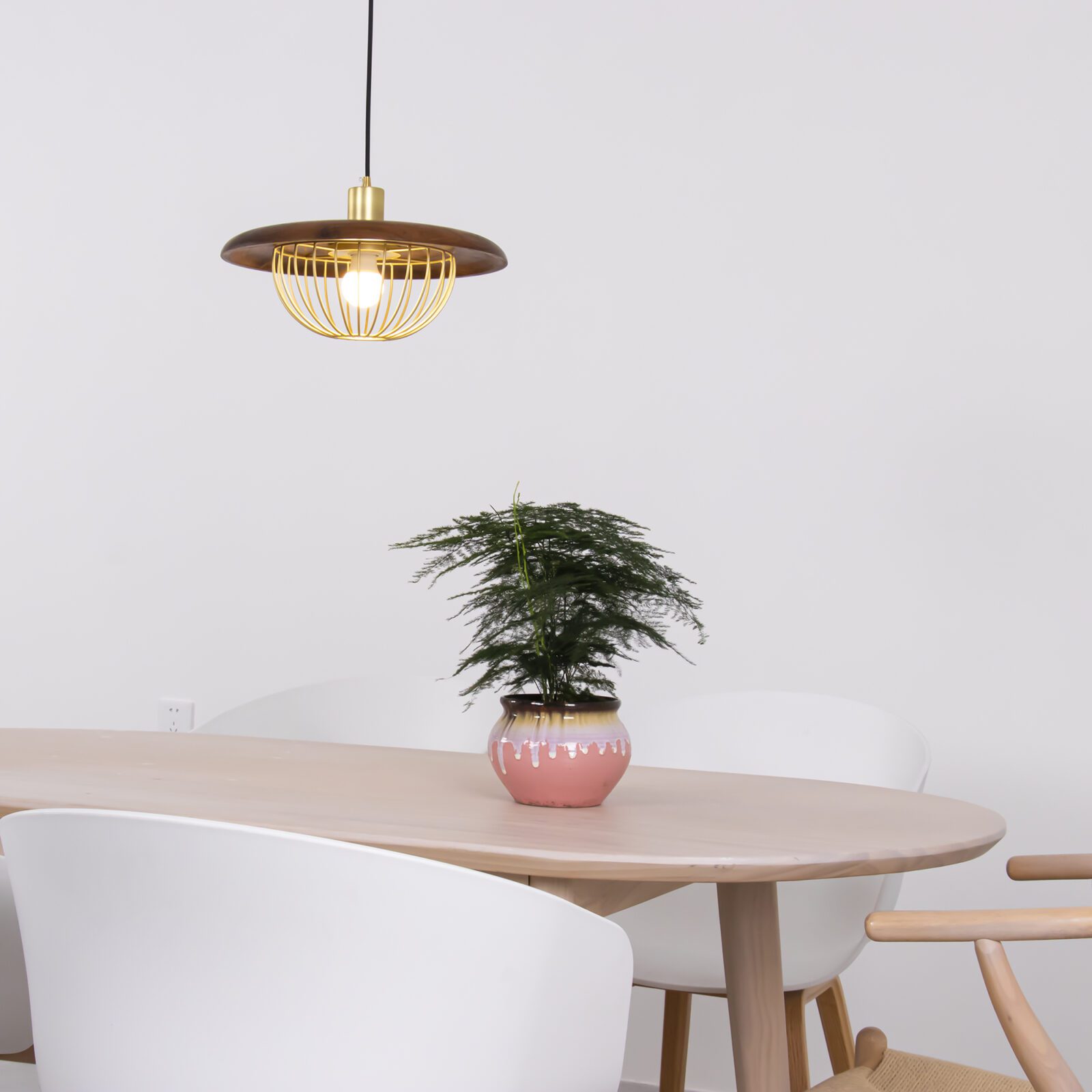Wooden Metal Nordic Kasa Pendant Light