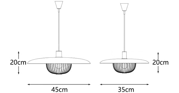 Wooden Metal Nordic Kasa Pendant Light