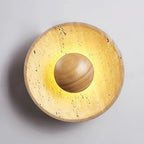 Travertine Stone Wabi Sabi Wall Light