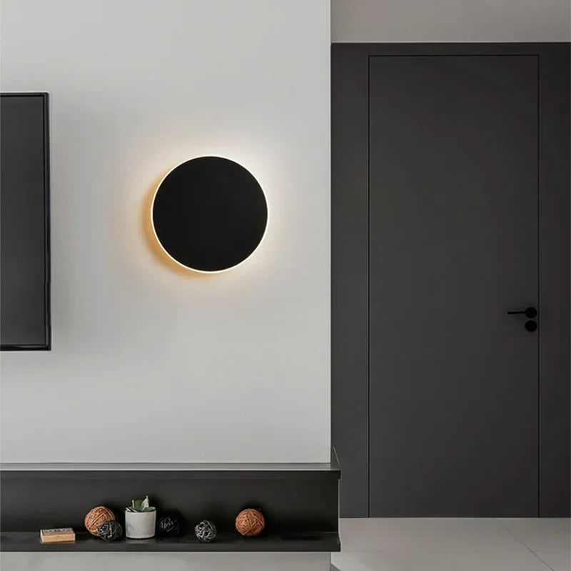 Modern Nordic Round Aluminum Minimalist LED Wall Light