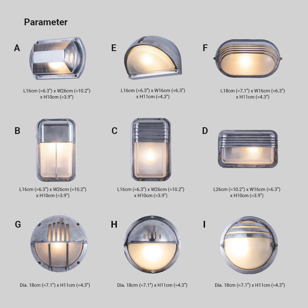 Wall Lamp Geometric Modern Metal Glass  IP65 Waterproof Outdoor Light