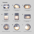 Wall Lamp Geometric Modern Metal Glass  IP65 Waterproof Outdoor Light