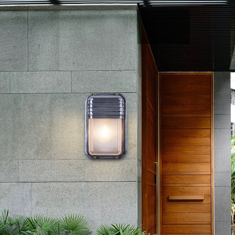 Wall Lamp Geometric Modern Metal Glass  IP65 Waterproof Outdoor Light