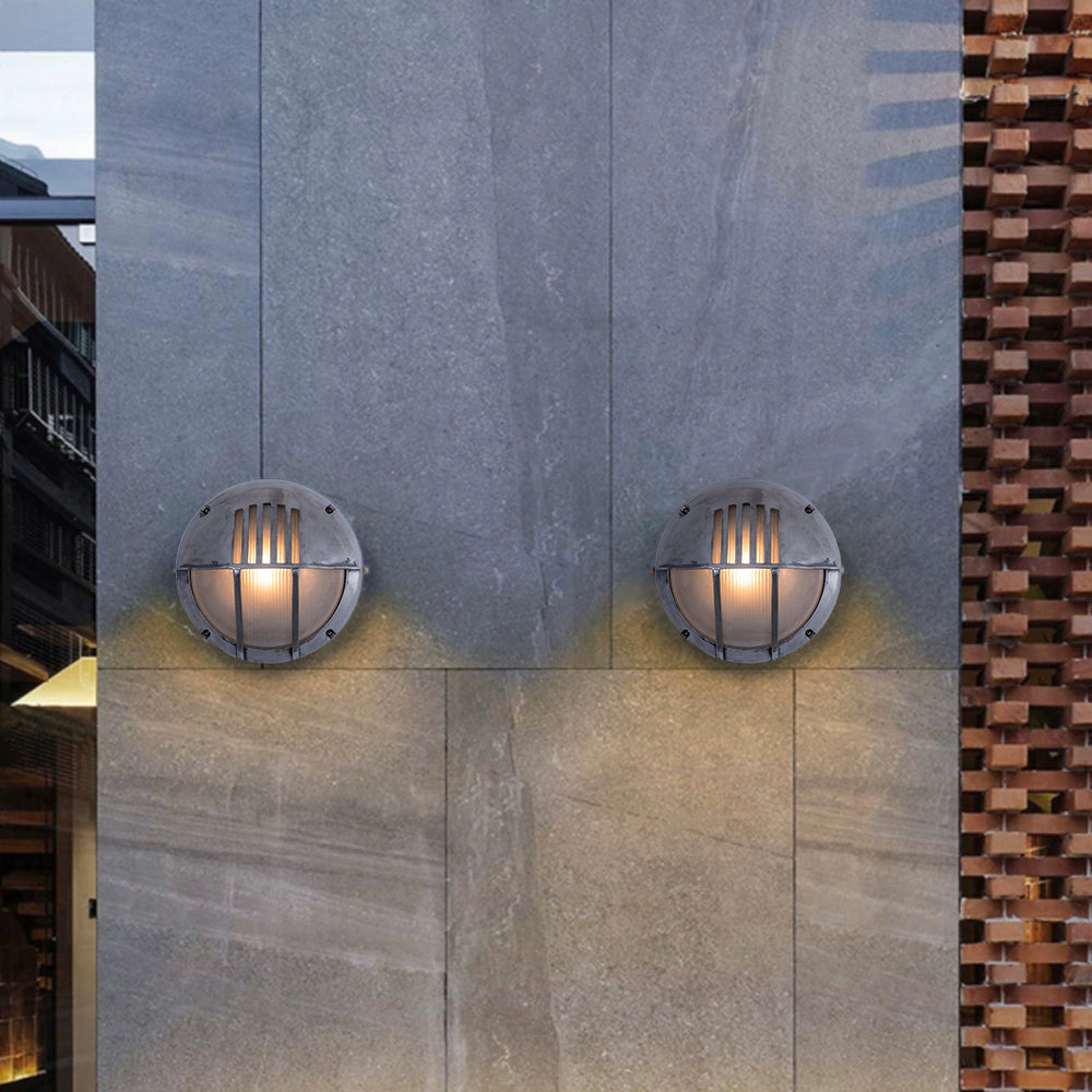 Wall Lamp Geometric Modern Metal Glass  IP65 Waterproof Outdoor Light