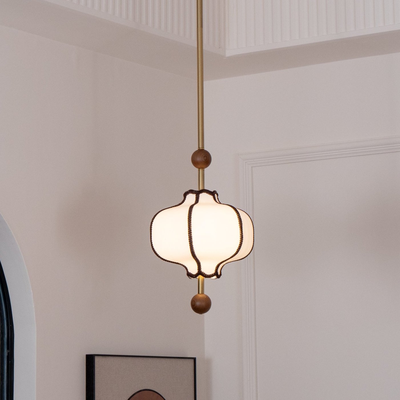 Lantern Grace Nordic Fabric Pendant Light