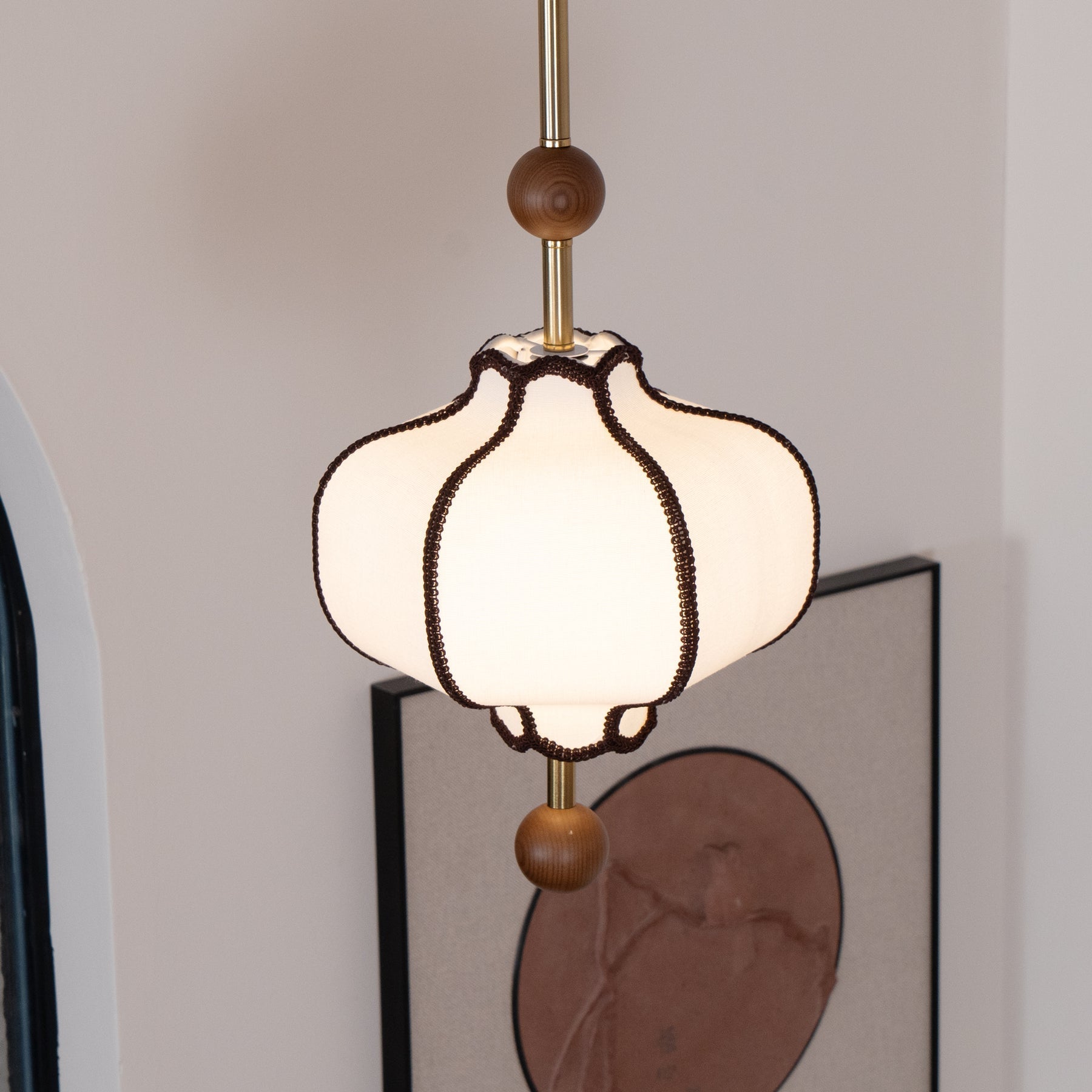 Lantern Grace Nordic Fabric Pendant Light
