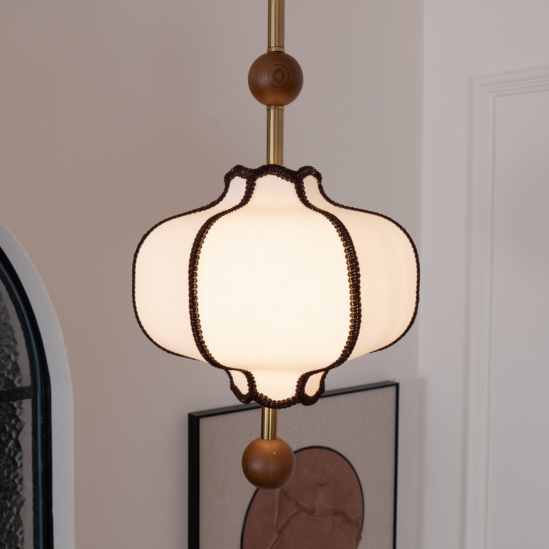 Lantern Grace Nordic Fabric Pendant Light