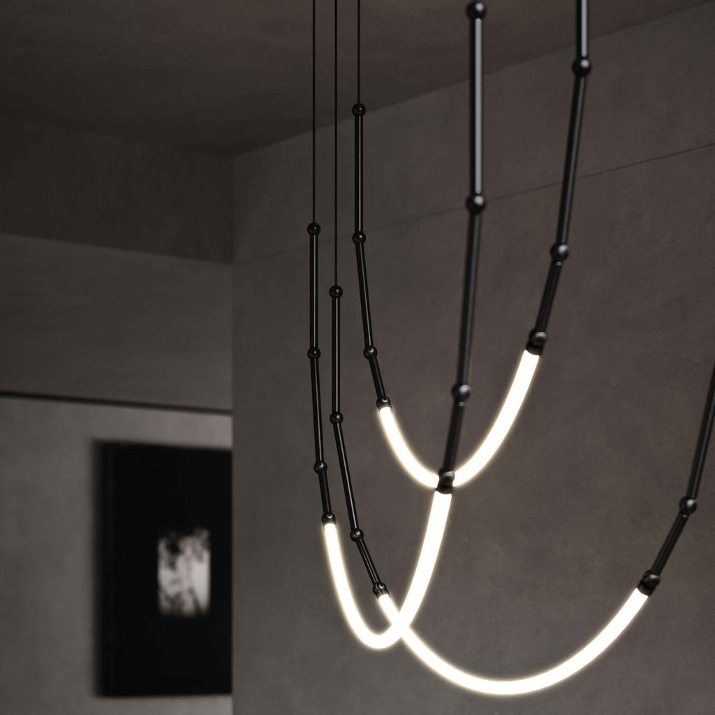 Leed Wabi Sabi Sculptural Silicone LED Luxury Chandelier