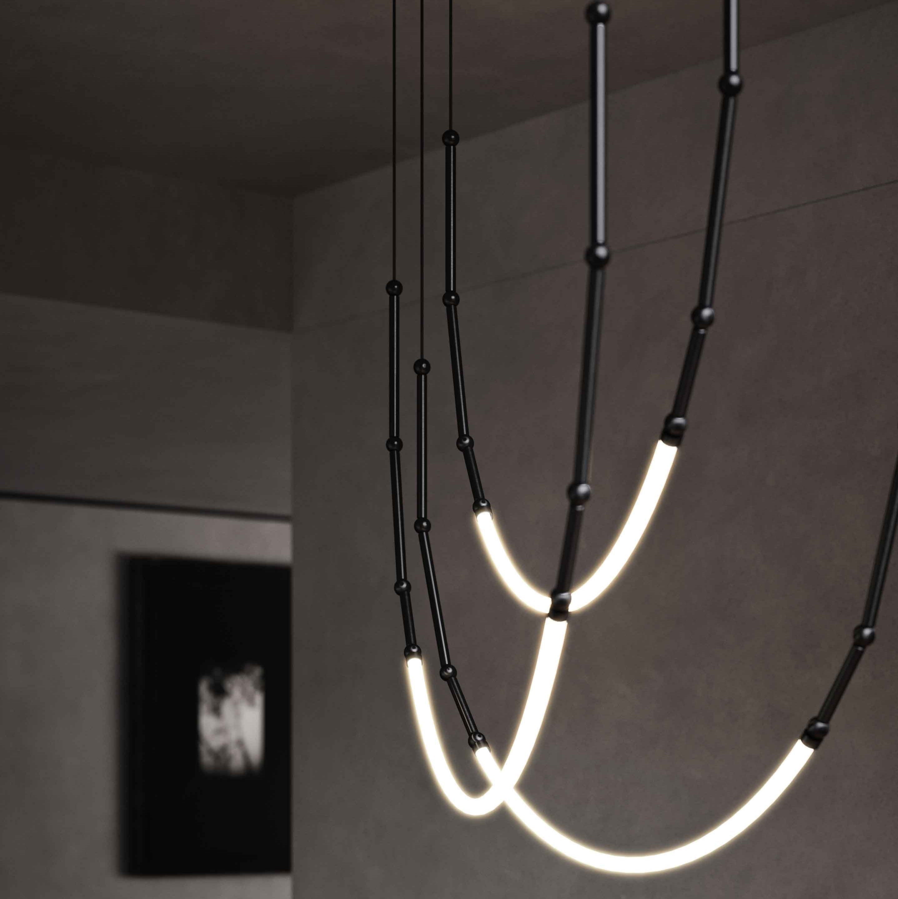 Leed Wabi Sabi Sculptural Silicone LED Luxury Chandelier
