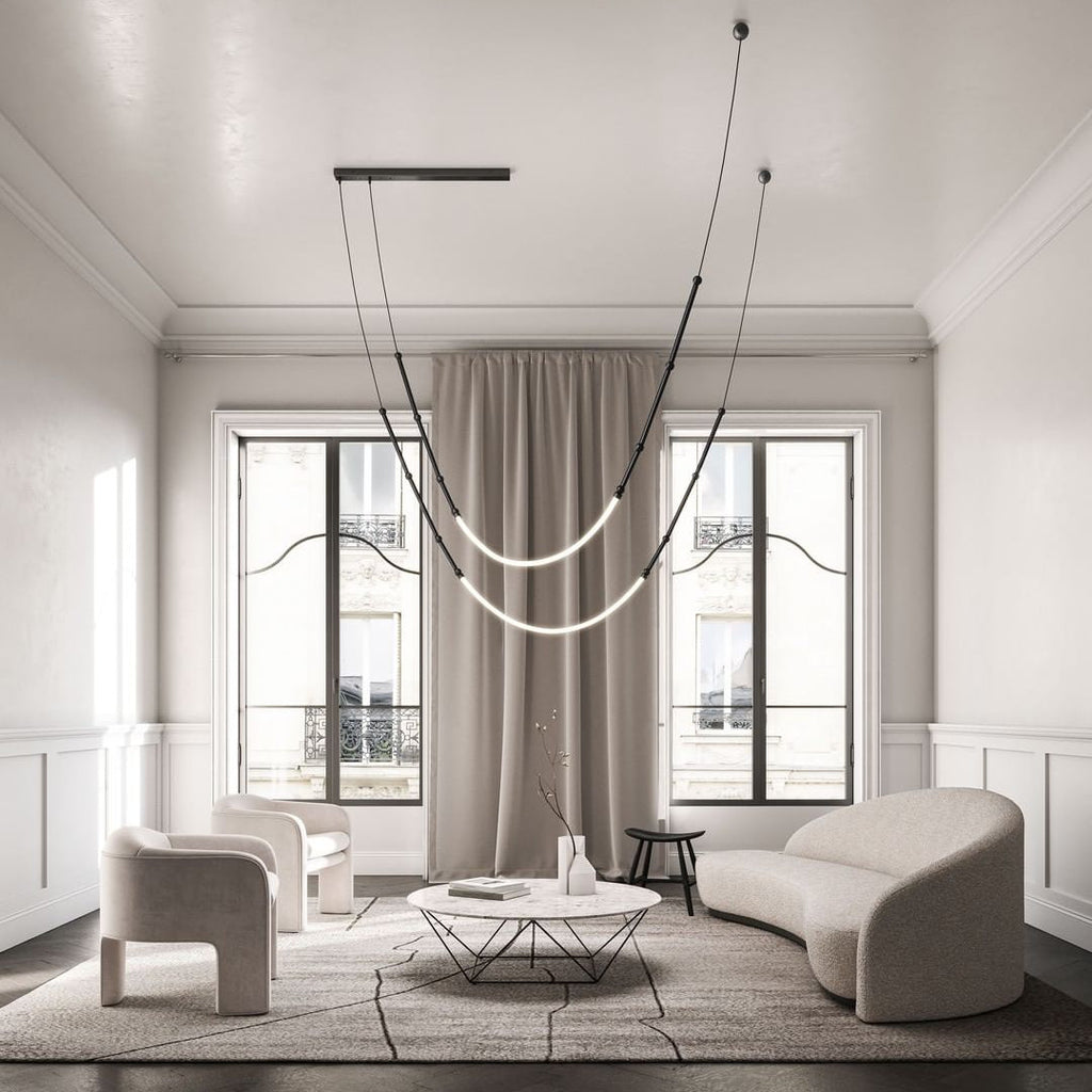 Leed Wabi Sabi Sculptural Silicone LED Luxury Chandelier