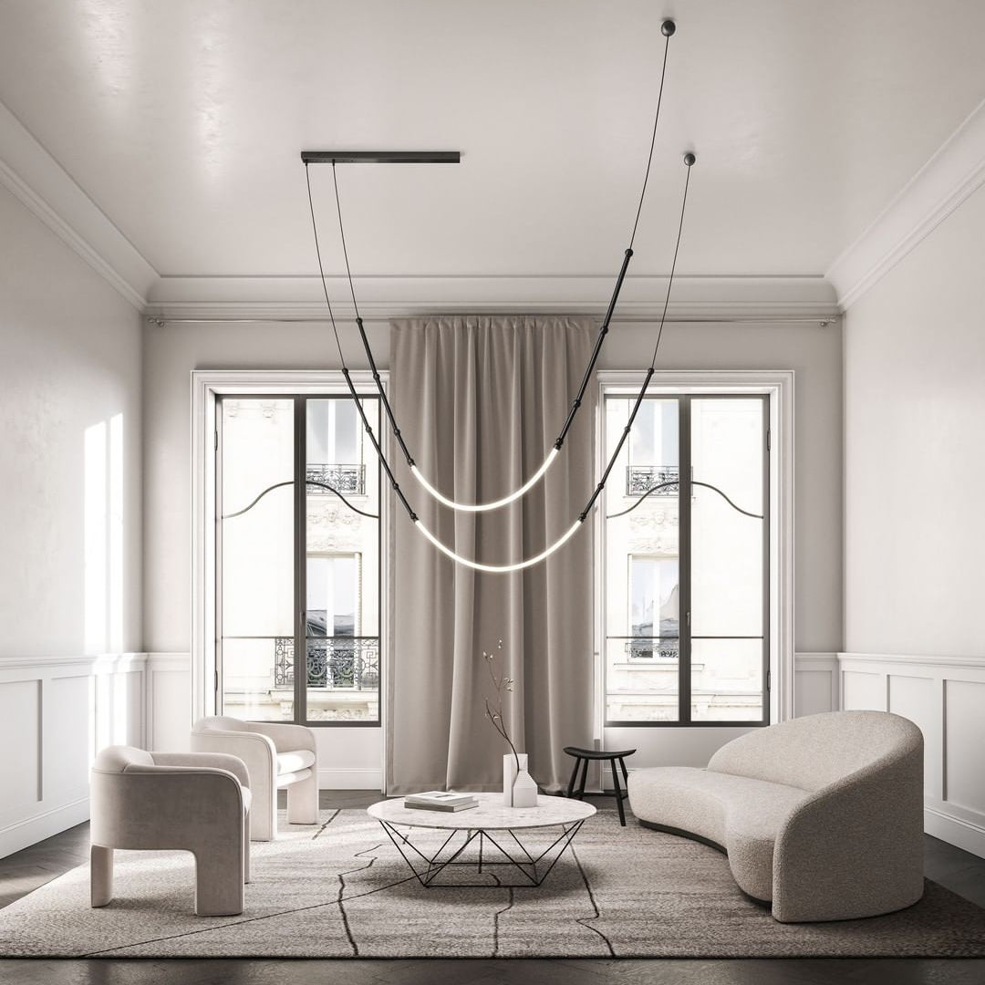 Leed Wabi Sabi Sculptural Silicone LED Luxury Chandelier