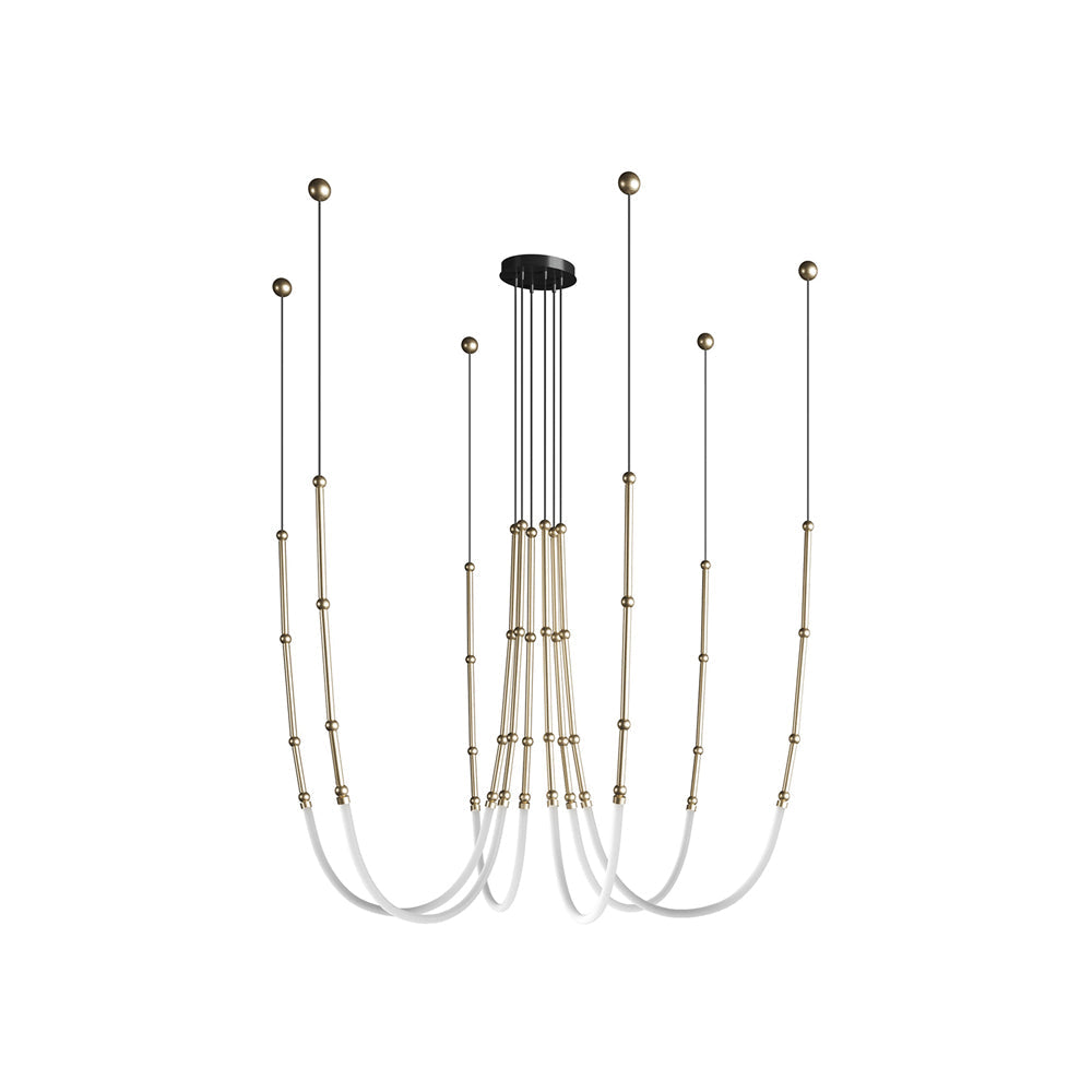 Leed Wabi Sabi Sculptural Silicone LED Luxury Chandelier