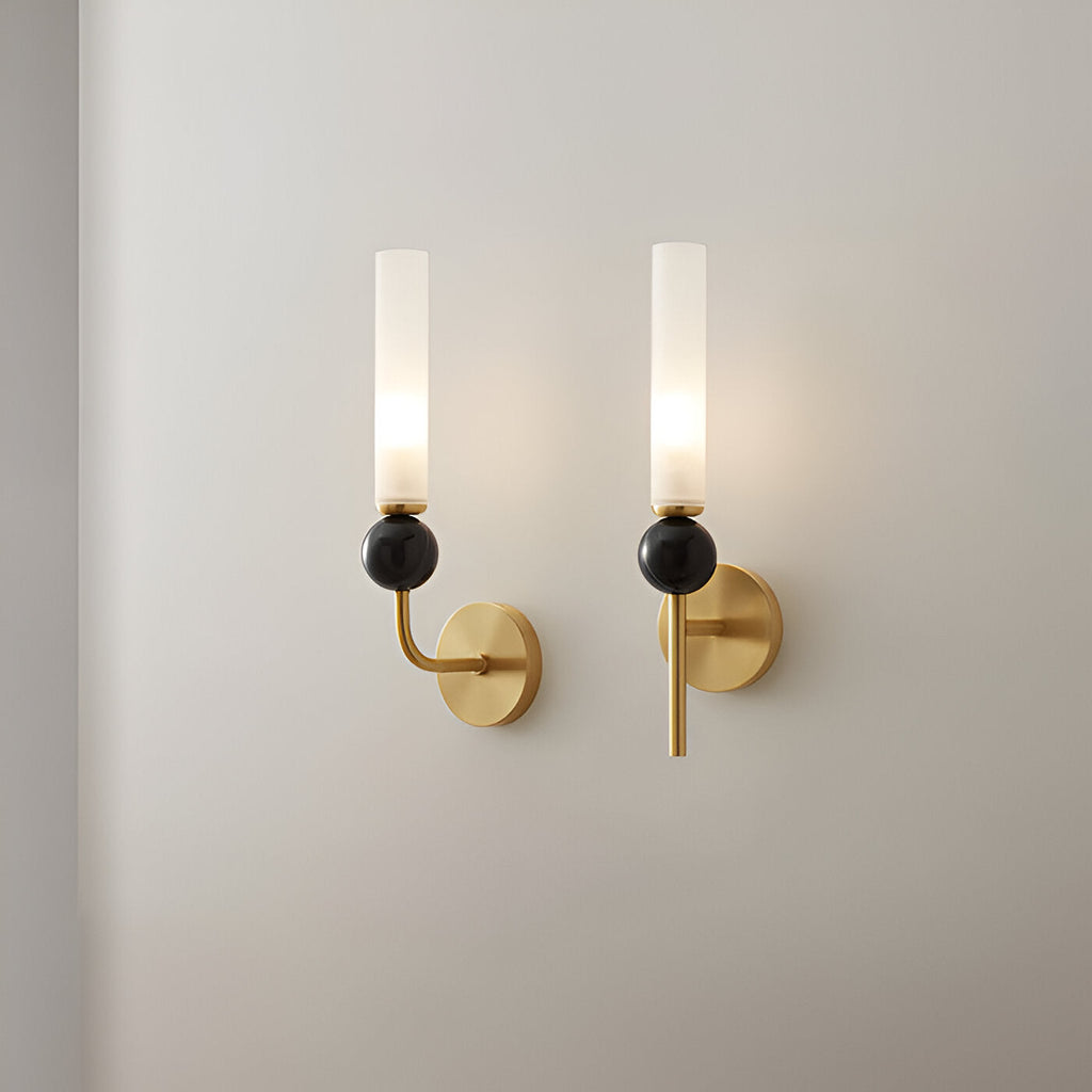 Marble Light Luxury Copper Long Pole Wall Light