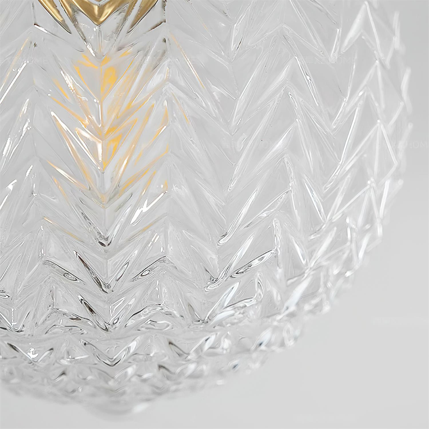 Retro Style Carved Glass Spherical Lumidora Ceiling Light