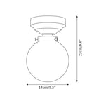 Retro Style Carved Glass Spherical Lumidora Ceiling Light